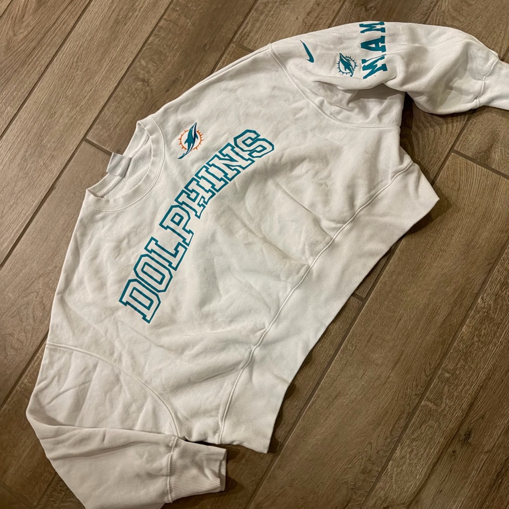 Nike NFL Miami Dolphins cropped oversized sweatshirt women’s small Football